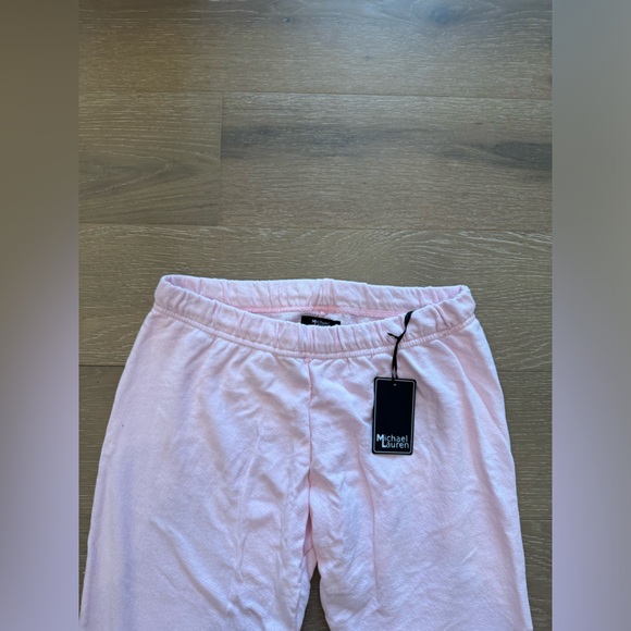 Michael Lauren Medium Pink Grey Stripped Bottom Leg Joggers. 💗⚡️ - Picture 3 of 4